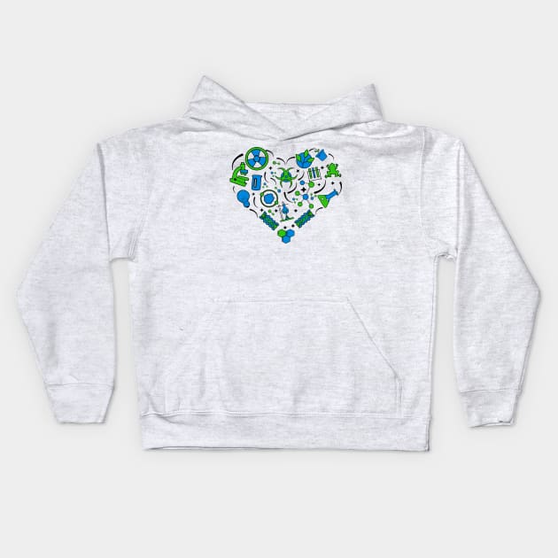 Love Biology Kids Hoodie by KsuAnn